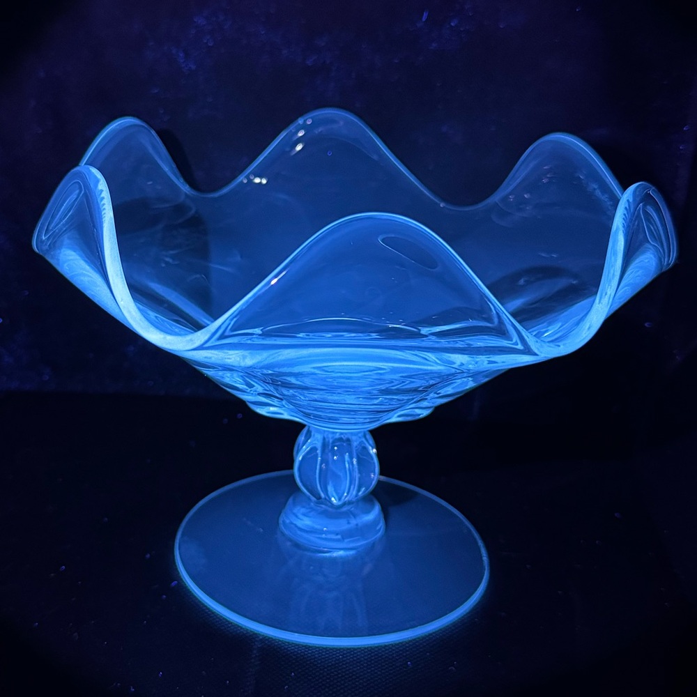 ❌SOLD❌Vintage Duncan Miller Canterbury 6 Petal Compote Dish Cerium Glass